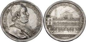 Clemente XIV (1769-1774), Gian Vincenzo Ganganelli. Medaglia annuale, A. I, per la devozione del pontefice alla basilica dei SS. Apostoli. D/ CLEMENS ...