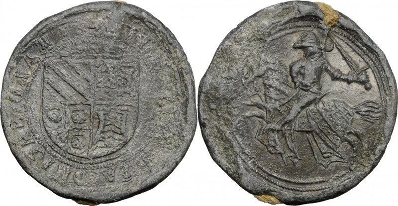 Bolla, XV-XVI sec. Italia centrale. D/ [...]rosetta A rosetta D N I GREIGNANI. s...