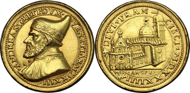 Andrea Gritti doge LXXVII di Venezia (1523-1538). Medaglia di fondazione 1534 de...