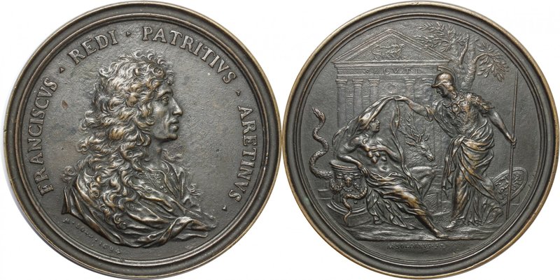 Francesco Redi (1626-1698), medico e poeta. Medaglia 1684. D/ FRANCISCVS REDI PA...