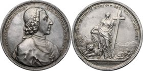 Enrico Benedetto Maria Clemente Stuart (1725-1807), arcivescovo e cardinale britannico. Medaglia 1788 per la morte del fratello maggiore Carlo Edoardo...