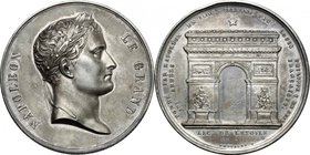 France. Napoleon I (1805-1814), Emperor. "Completion of the Arc de Triomphe" Medal, undated (1836). Bramsen. 1951. AR. g. 65.23 mm. 52.50 Inc. Montagn...