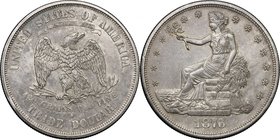 USA. Trade Dollar 1876, San Francisco mint. KM 108. AR. g. 27.22 mm. 38.00 Warm delicate patina. Good EF.