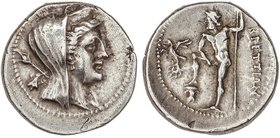 GREEK COINS
Dracma. 215-203 d.C. BRUTTIUM.BRETTII. Anv.: Busto de Hera Lakinia a derecha drapeado y con velo, detrás cetro. Rev.: Zeus estante con ce...