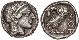 GREEK COINS
Tetradracma. 480-407 a.C. ATENAS. ATTICA. Anv.: Cabeza de Atenea a derecha, con casco adornado con rama de olivo. Rev.: A¶E. Lechuza en p...