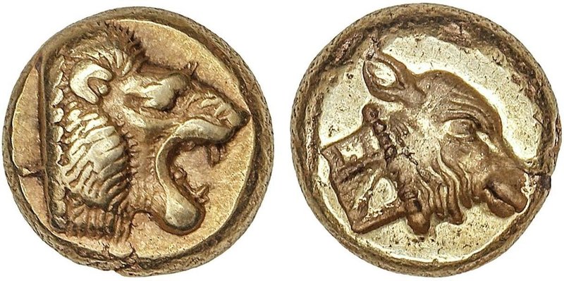 GREEK COINS
1/6 de Estátera o Hekte. 521-478 a.C. MYTILENE. LESBOS. Anv.: Cabez...