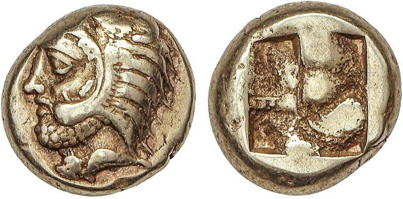 GREEK COINS
1/6 de Estátera o Hekte. 478-387 a.C. PHOKAIA. JONIA. Anv.: Cabeza ...