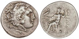 GREEK COINS
Tetradracma. 336-323 a.C. ALEJANDRO MAGNO. Anv.: Cabeza de Hércules con piel de león a derecha. Rev.: Zeus entronizado a izquierda, delan...