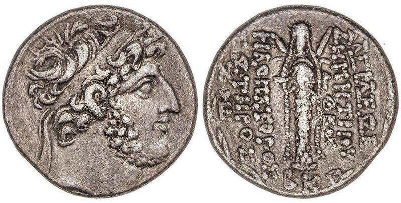 GREEK COINS
Tetradracma. 96-83 a.C. DEMETRIO III PHILOPATOR. DAMASCO. REINO SEL...