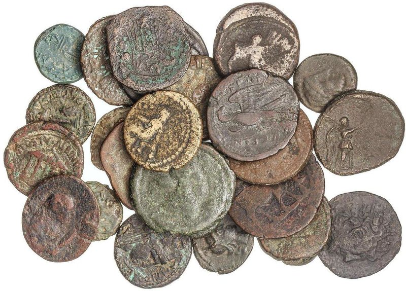 GREEK COINS
Lote 24 monedas Cobre. AE y Br. Incluye AE 20 Alejandro Magno. IMPR...