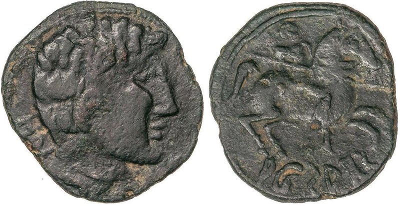 CELTIBERIAN COINS
As. 120-80 a.C. ARSACOS (Zona de NAVARRA). Anv.: Cabeza mascu...