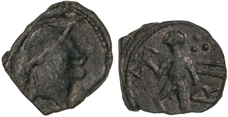 CELTIBERIAN COINS
Cuadrante. 30-20 a.C. BILBILIS (CALATAYUD, Zaragoza). Anv.: C...