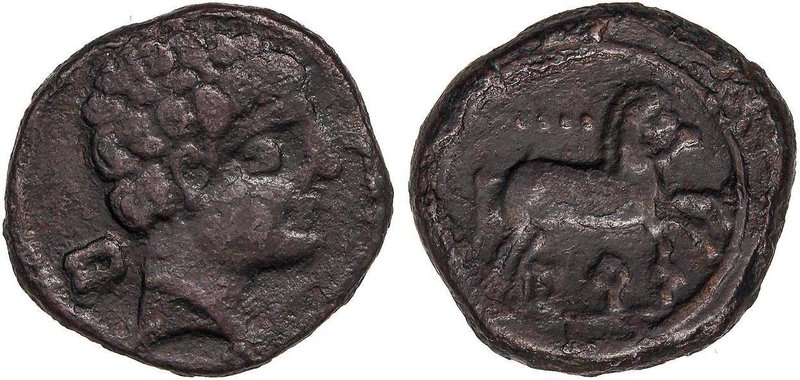 CELTIBERIAN COINS
Cuadrante. 120-80 a.C. BURSAU (BORJA, Zaragoza). Anv.: Cabeza...