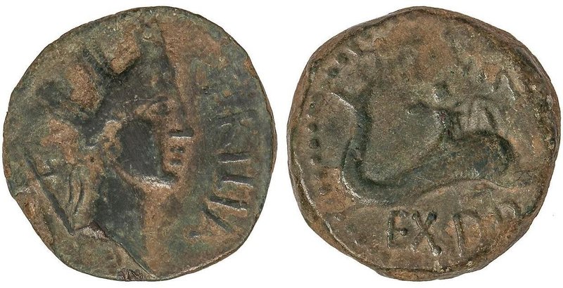CELTIBERIAN COINS
Semis. 27 a.C.-14 d.C. ÉPOCA DE AUGUSTO. CARTEIA (SAN ROQUE, ...