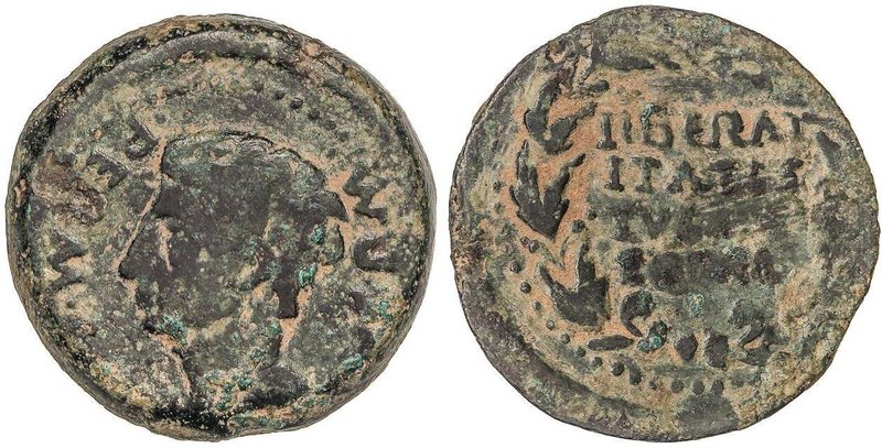 CELTIBERIAN COINS
As. 27 a.C- 14 d.C. ÉPOCA DE AUGUSTO. EBORA (PORTUGAL). Anv.:...