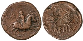 CELTIBERIAN COINS
As. 50-20 a.C. LAELIA (OLIVARES, Sevilla). Anv.: Jinete a derecha, encima estrella. Rev.: Palma y espiga, encima A, debajo LAELIA. ...