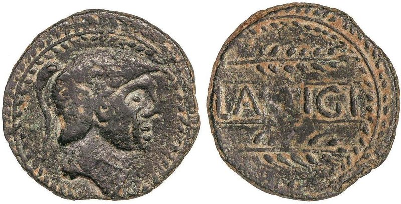 CELTIBERIAN COINS
Semis. 150-50 a.C. LASTIGI (Cerca de AZNACÓLLAR, Sevilla). An...