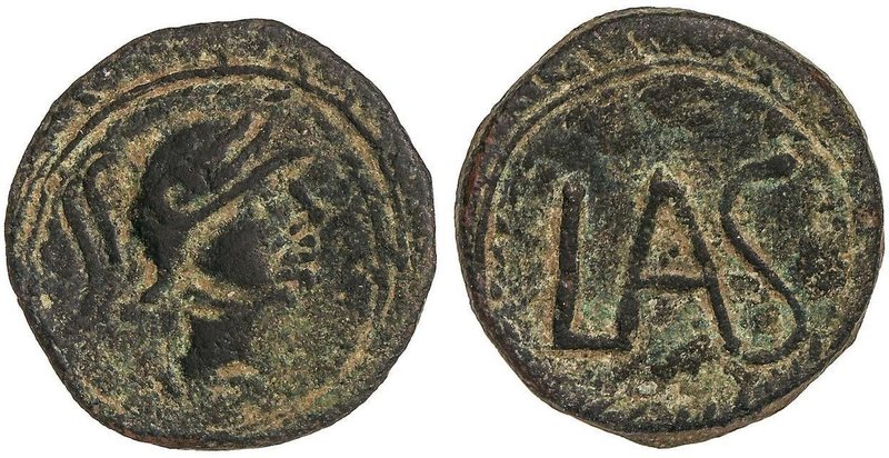 CELTIBERIAN COINS
Cuadrante. 150-50 a.C. LASTIGI (Cerca de AZNALCÓLLAR, Sevilla...
