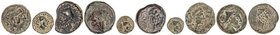 CELTIBERIAN COINS
Lote 10 monedas Sextante (2), Cuadrante, Semis (2) y As (5). 200-20 a.C. MALACA (MÁLAGA). AE. Pequeña colección de monedas de Malac...
