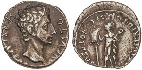 ROMAN COINS: ROMAN EMPIRE
Denario. Acuñada el 18-16 a.C. AUGUSTO. COLONIA PATRICIA. Anv.: CAESARI AUGUSTO S. P. Q. R. Cabeza descubierta a derecha. R...