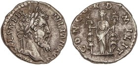 ROMAN COINS: ROMAN EMPIRE
Denario. Acuñada el 193 d.C. DIDIO JULIANO. Anv.: IMP. CAES. M. DID. IVLIAN. AVG. Cabeza laureada a derecha. Rev.: CONCORD....