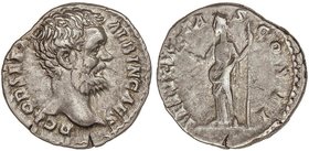 ROMAN COINS: ROMAN EMPIRE
Denario. Acuñada el 193-195 d.C. CLODIO ALBINO. Anv.: D. CLOD. SEPT. ALBIN. CAES. Cabeza descubierta a derecha. Rev.: FELIC...