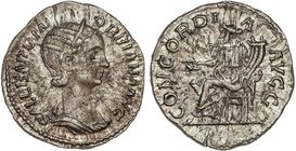 ROMAN COINS: ROMAN EMPIRE
Denario. Acuñada el 235 d.C. ORBIANA. Anv.: SALL. BARBIA. ORBIANA. AVG. Busto diademado a derecha. Rev.: CONCORDIA AVGG. Co...