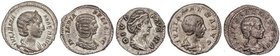 ROMAN COINS: ROMAN EMPIRE
Lote 5 monedas Denario. FAUSTINA MADRE, JULIA DOMNA, JULIA SOEMIAS, JULIA MAESA y JULIA MAMEA. AR. CERES, DIANA LVCIFERA, V...