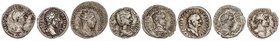 ROMAN COINS: ROMAN EMPIRE
 Lote 8 monedas Antoniniano y Denario (7) . ADRIANO, CARACALLA, HELIOGABALO, JULIA DOMNA, LUCIO VERO, TRAJANO, VESPASIANO, ...
