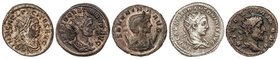 ROMAN COINS: ROMAN EMPIRE
Lote 5 monedas Antoniniano. CÓMODO. Restitución de TRAJANO, HELIOGÁBALO, SEVERINA, TÁCITO y DIOCLECIANO. AR (2), AE (2), Ve...