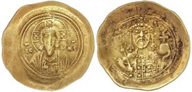 BYZANTINE COINS
Histamenon Nomisma. MIGUEL VII (1071-1078 d.C.). CONSTANTINOPLA. Anv.: Busto de Cristo de frente, a los lados IC-XC. Rev.: (¶M)IXAH¶R...