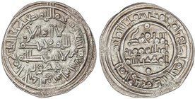 AL-ANDALUS COINS: CALIFHATE
Dirham. 399H. MUHAMMAD II. AL-ANDALUS. Anv.: Citando Jahuer debajo de la IA. 3,25 grs. AR. Bella. V-681; Miles-340r. EBC.