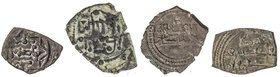 AL-ANDALUS COINS
 Lote 4 monedas Fracción de Dirham . AL MUTAWAKIL (2) y AL MAMUN (2) . TAIFA DE BADAJOZ (2) y TAIFA DE TOLEDO (2) . AE. A EXAMINAR. ...