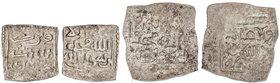 AL-ANDALUS COINS: THE NASRIDS OF GRANADA
 Lote 2 monedas 1/2 Dirham . GHARNATA (Granada) . AR. V-2105, 2207. MBC- a MBC .