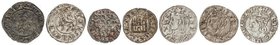 MEDIEVAL COINS: KINGDOM OF CASTILE AND LEÓN, TEMPORARY UNION
 Lote 7 monedas . FERNANDO IV, ALFONSO X (2), ALFONSO XI (2), ENRIQUE III, REYES CATÓLIC...