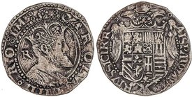 SPANISH MONARCHY: CHARLES I (V OF THE HOLY ROMAN EMPIRE)
2 Carlinos. S/F. NÁPOLES. 5,97 grs. AR. Escudo grande. Vti-281. MBC-.