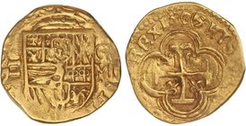 SPANISH MONARCHY: PHILIP III
2 Escudos. 1606. GRANADA. M. Anv.: Escudo entre II y G / M. Todos los datos perfectos. Parte de brillo original. (Faltab...