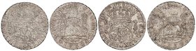 SPANISH MONARCHY: PHILIP V
Lote 2 monedas 8 Reales. 1738/7 y 1738. MÉXICO. M.F. 25,79 y 26,07 grs. Columnarios. (Oxidaciones marinas). Cal-782/783. (...