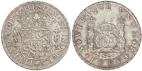 SPANISH MONARCHY: FERDINAND VI
8 Reales. 1755. MÉXICO. M.M. 26,87 grs. Columnario. Cal-338. MBC+.