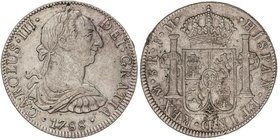 SPANISH MONARCHY: CHARLES III
8 Reales. 1788. MÉXICO. F.M. 26,84 grs. (Golpe en canto. Ligeras rayitas). Cal-942. MBC+.