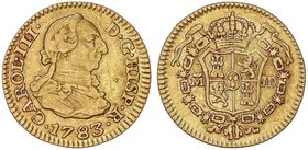 SPANISH MONARCHY: CHARLES III
1/2 Escudo. 1783. MADRID. J.D. 1,73 grs. Cal-774. MBC.