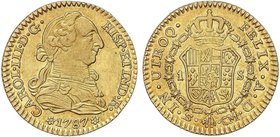 SPANISH MONARCHY: CHARLES III
1 Escudo. 1787. SEVILLA. C.M. 3,38 grs. Brillo original. Cal-750. EBC.