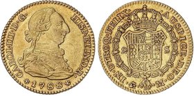 SPANISH MONARCHY: CHARLES III
2 Escudos. 1788. MADRID. M. 6,72 grs. (Leves rayitas en anverso). Cal-459. MBC/MBC+.