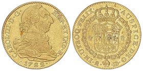 SPANISH MONARCHY: CHARLES III
4 Escudos. 1782. MADRID. J.D. 13,44 grs. Restos de brillo original. ESCASA. Cal-308. EBC-.
