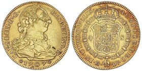 SPANISH MONARCHY: CHARLES III
4 Escudos. 1787. MADRID. D.V. 13,45 grs. (Limpiada. Pequeña hojita en anverso). Cal-313. EBC-.