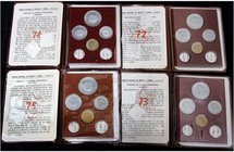 PESETA SYSTEM: ESTADO ESPAÑOL
Lote 4 series series 6 monedas 10 Céntimos a 50 Pesetas. (*72, 73, 74 y 75). Serie completa de carteritas originales F....