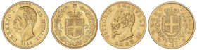 WORLD COINS: ITALY
Lote 2 monedas 20 Liras. 1863-T BN y 1882-R. VÍCTOR MANUEL II y HUMBERTO I. TURÍN y ROMA. AU. Fr-11, 21; KM-10.1, 21. EBC- y EBC....