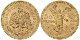 WORLD COINS: MEXICO
50 Pesos. 1944. 41,62 grs. AU. Centenario Independencia. Fr-172; KM-481. EBC+.