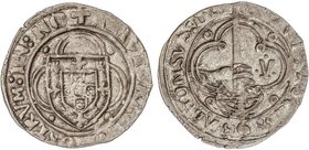 WORLD COINS: PORTUGAL
Espadim (4 Reais Brancos). ALFONSO V (1451-1481). LISBOA. Anv.: ¶ADIVTORVM:NOSTRVM:IN:NO. Rev.: ¶ALFONSVS:DEI - :GRACIE:REGIS: ...