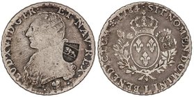 WORLD COINS: SWITZERLAND
40 Batzen. (1816). BERNA. 28,69 grs. AR. Resellado sobre un Ecu 1784-L de Luis XVI MBC-. Pátina irregular. KM-181. (MBC).